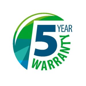 5-year warranty graphic